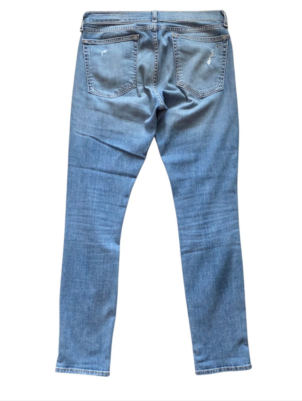 rag & bone Sz 29 Dre Carter Wash Mid Rise Distressed Slim Blue Jeans - Picture 3 of 10